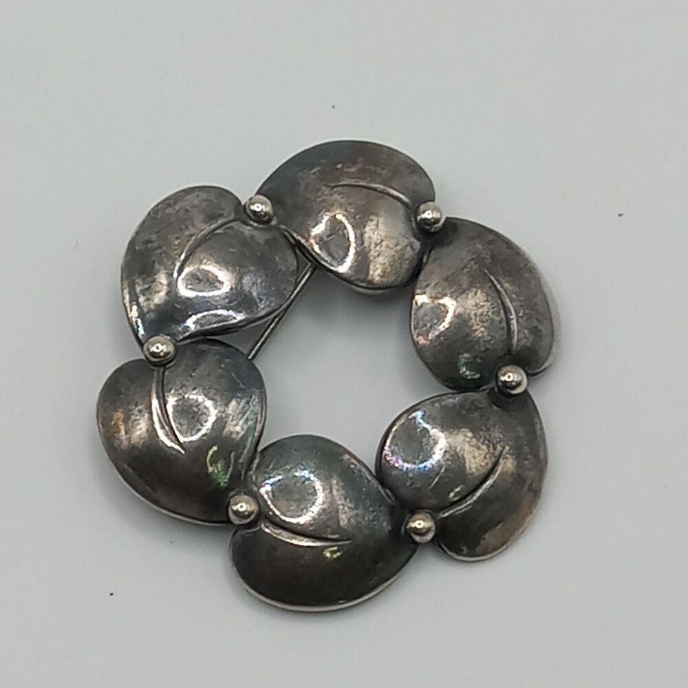 Niels Erik From Denmark Sterling Silver Brooch Signed